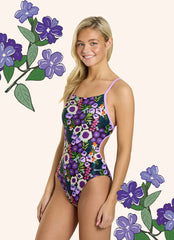 Sporti HydroLast Spring Meadow Cross Back One Piece Swimsuit (26-40)