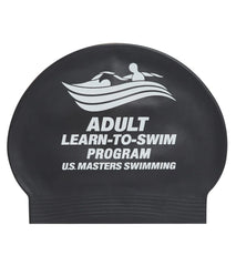 USMS Learn to Swim Latex Swim Cap with one color print