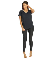 Arena Women's Team Line Short Sleeve V Neck T Shirt