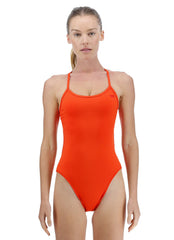 TYR Women's Solid Tieback Durafast Elite Crosscutfit One Piece Swimsuit