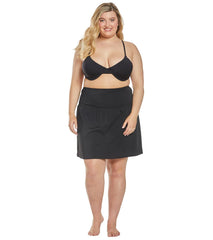 Sporti Plus Size Aurora Ultra High Waisted Tummy Control Swim Skirt