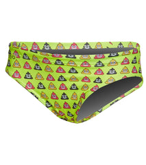 Turbo Boys' Poo Emoji Swim Brief Swimsuit