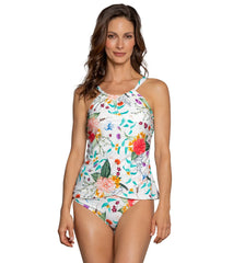 Jantzen Women's Sunrise Blush Audrey Drape Tankini Top