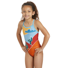 Sporti x aLILscribble Limited Edition Polka Dot Desert Thin Strap One Piece Swimsuit Youth (22-28)