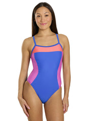 Speedo Vibe Women's Colorblock Propel Back One Piece Swimsuit