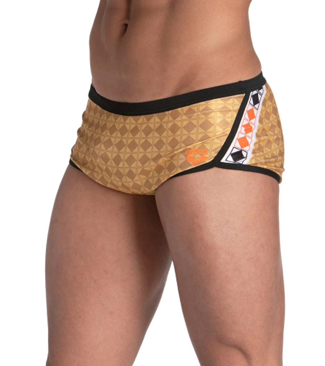 Arena Men's 50th Anniversary Gold Low Waist Square Leg Swimsuit