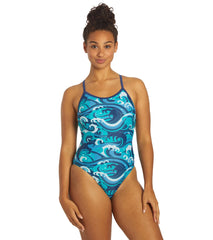Sporti Great Wave Thin Strap One Piece Swimsuit
