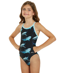 Sporti Sharkies Thin Strap One Piece Swimsuit Youth (22-28)