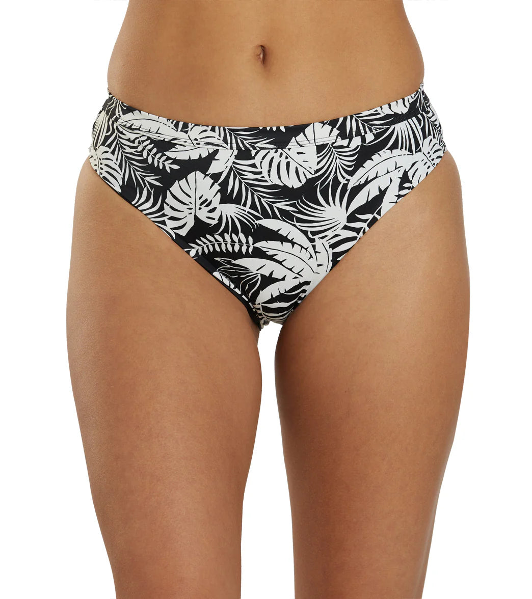 JOLYN Women's Nora Tropicana High Waist Key Hole Back Bikini Bottom