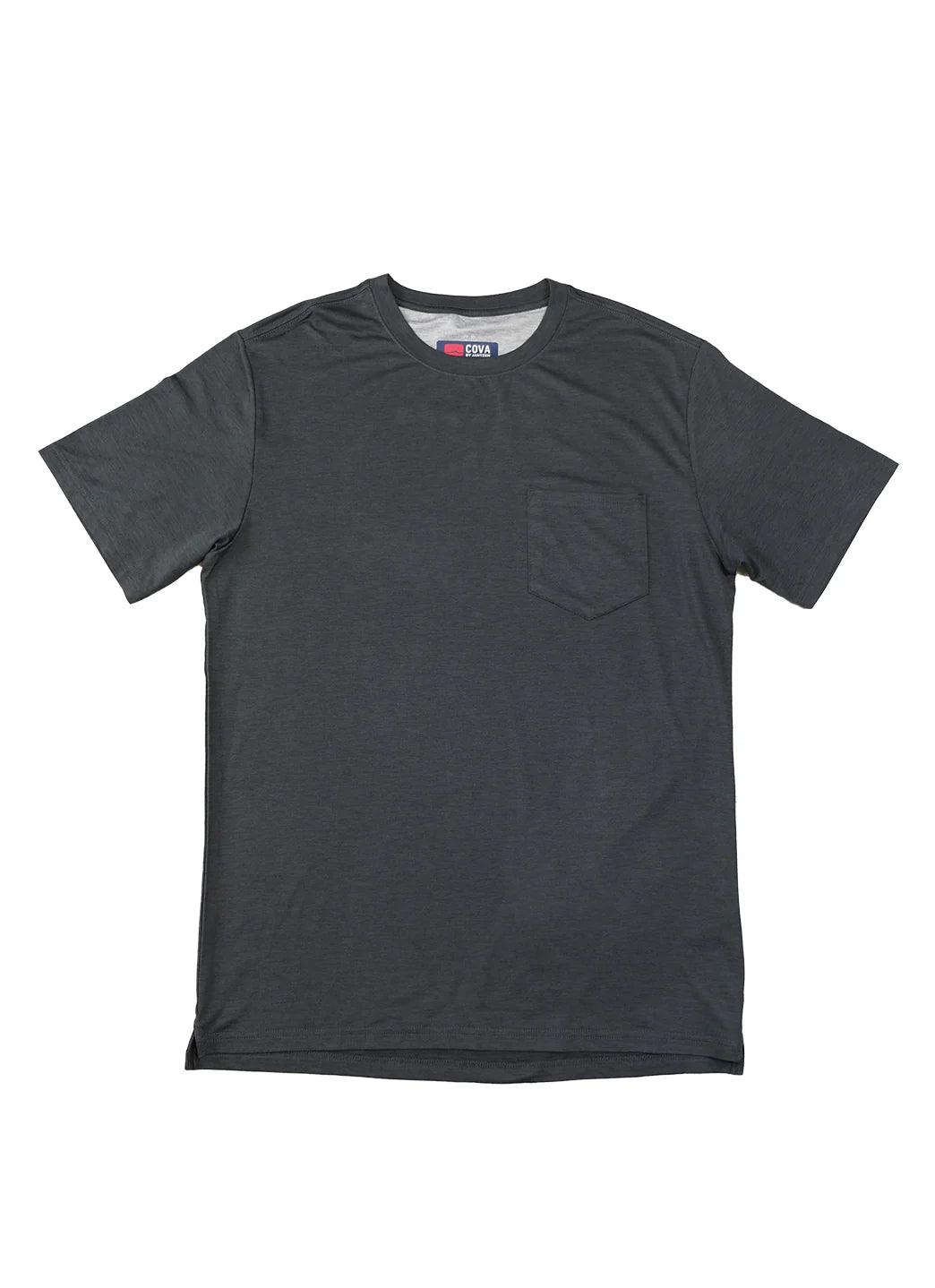 Cova by Jantzen Men's Crewless Heathered Short Sleeve UPF 30 Performance Shirt