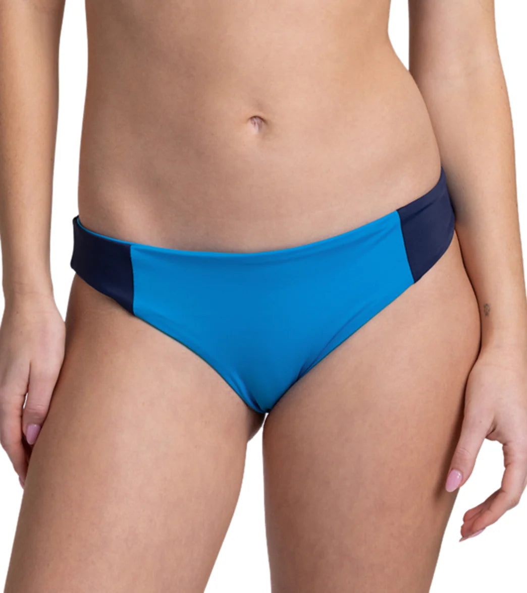 JOLYN Women's Jory Contrast Low Rise Bikini Bottom