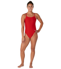 Speedo Women's Solid Twist Back One Piece Swimsuit