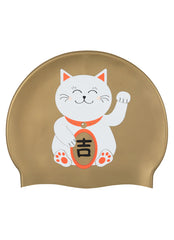 Sporti Limited Edition Lucky Cat Silicone Swim Cap