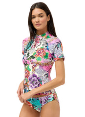 Johnny Was Women's Roseum Short Sleeve Surf Shirt