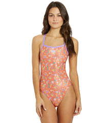 Arena Women's Lydia Jacoby Vintage Flower Challenge Back One Piece Swimsuit