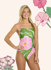 Sporti HydroLast Vivid Flora Cross Back One Piece Swimsuit (26-40)