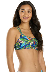 Sporti Active Tropical Oasis Double Cross Workout Bikini Top