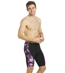 Sporti Paint Splatter Piped Splice Jammer Swimsuit