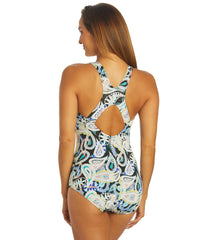 Dolfin Aquashape Women's Print Conservative One Piece Swimsuit