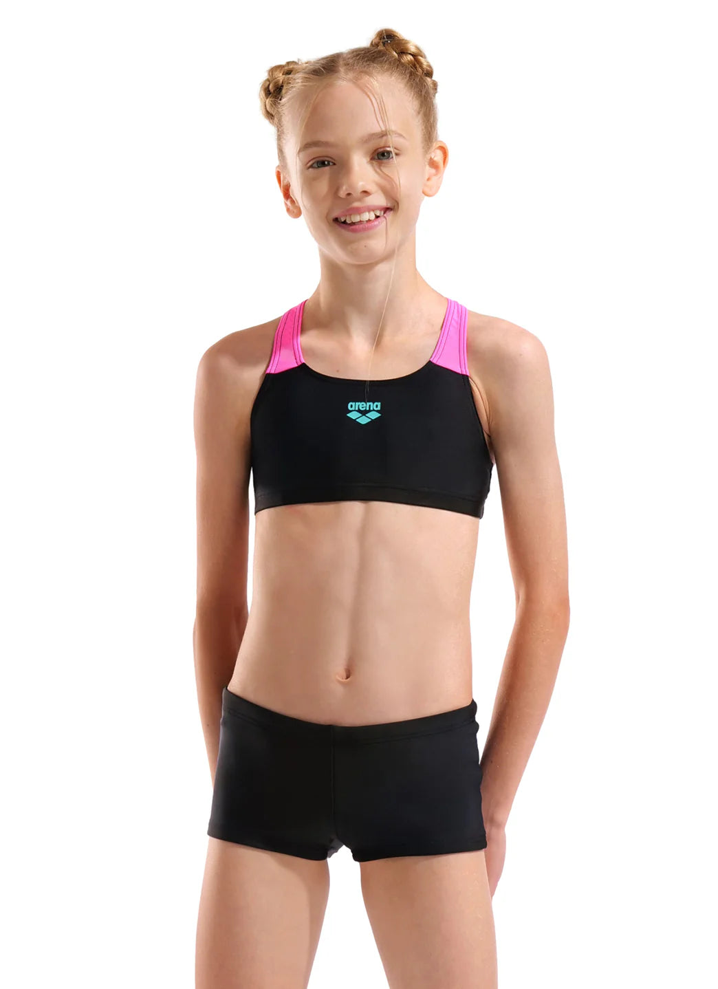 Arena Girls' Solid Two Piece Bikini Set (Little Kid, Big Kid)