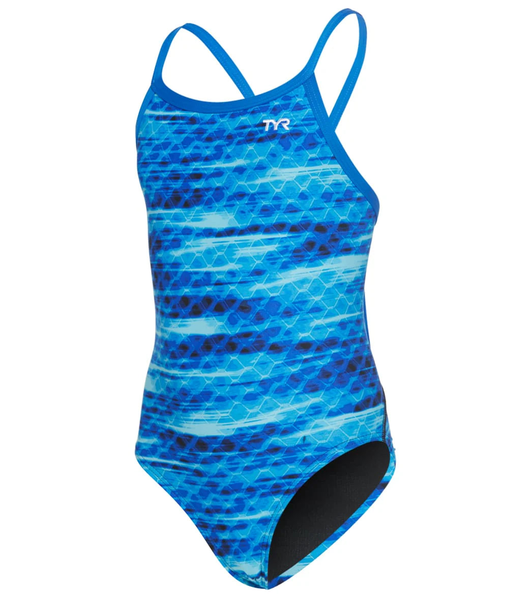 TYR Girls' Castaway Diamondfit One Piece Swimsuit