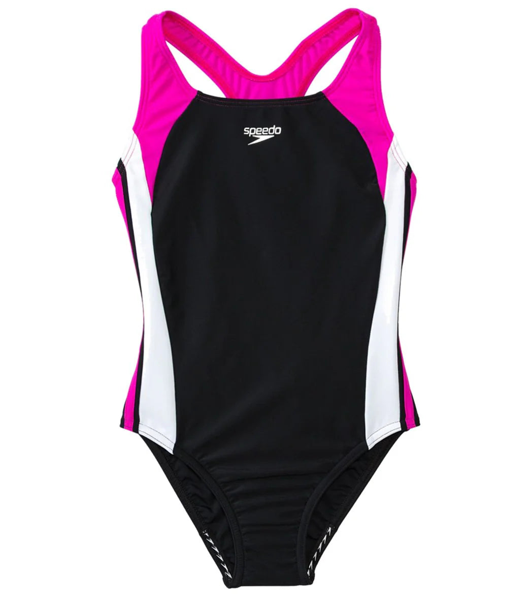 Speedo Girls' Infinity Splice One Piece Swimsuit (Little Kid)