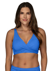 Jantzen Women's Solids Vera Surplice Bikini Top Cornflower