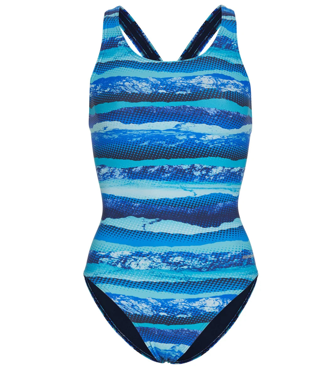 Sporti Deep Wide Strap One Piece Swimsuit Youth (22-28)