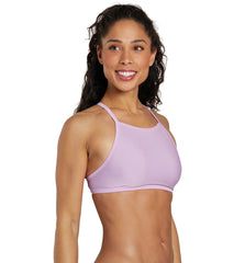 Speedo Women's Solid Double Lace Back Bikini Top