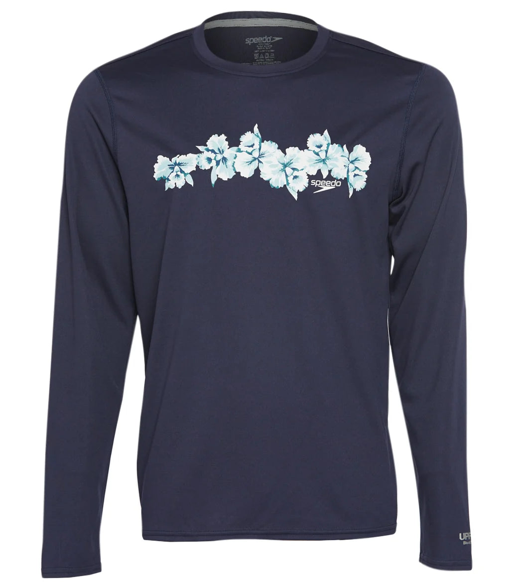 Speedo Men's Active Graphic Long Sleeve Swim Shirt