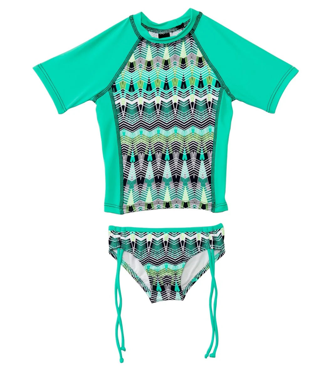 Hurley Girls' Phoenix Surf Rashguard Set (4T-6x)