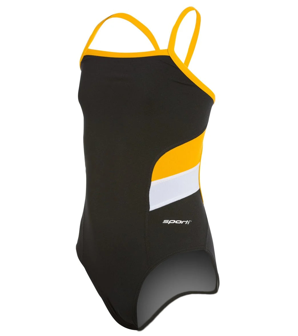 Sporti HydroLast Splice Thin Strap One Piece Swimsuit Youth (22-28)