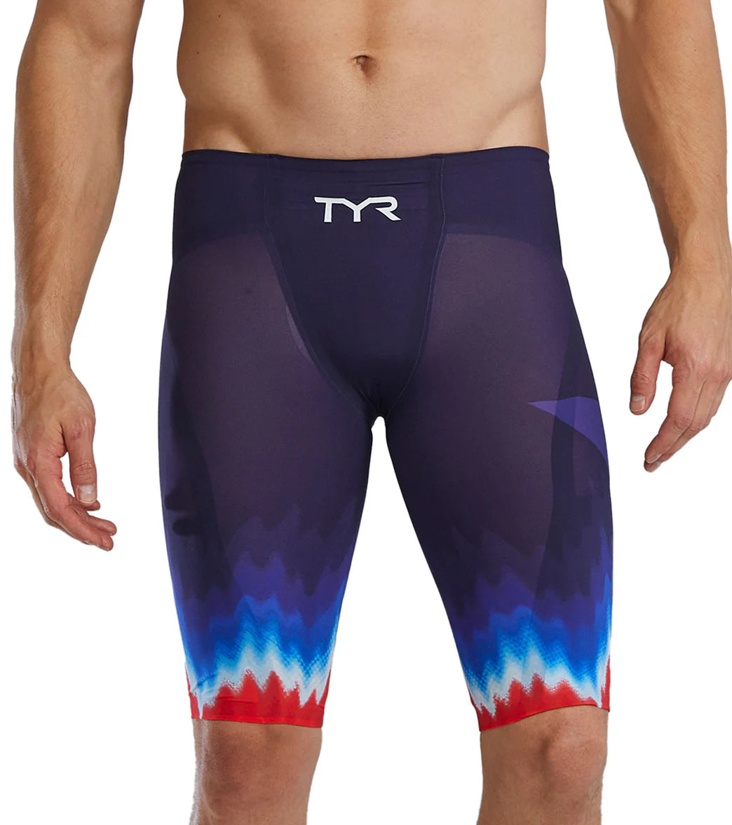 TYR Men's Venzo USA High Waist Jammer Tech Suit Swimsuit