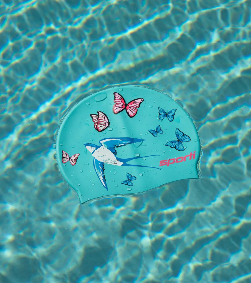 Sporti x Emma Weyant Floral Whimsy Silicone Swim Cap
