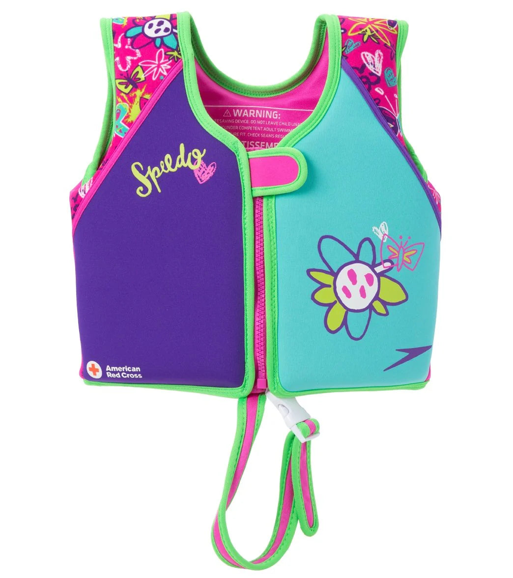 Speedo Girls' Learn To Swim Printed Neoprene Swim Vest (2yrs-6yrs)