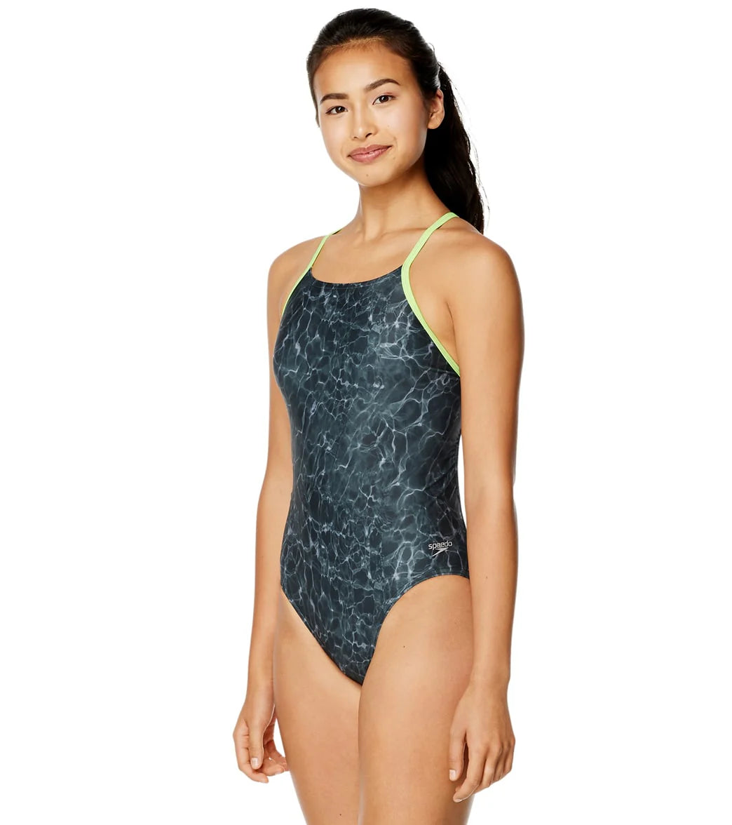 Speedo Women's Printed Flyer One Piece Swimsuit