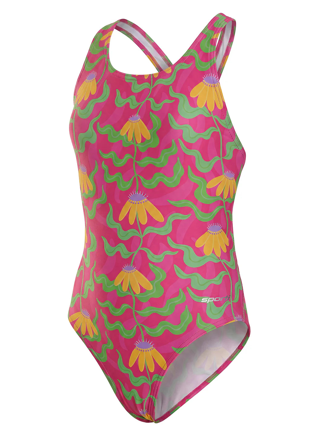 Sporti Sunny Bloom Wide Strap One Piece Swimsuit (22-44)